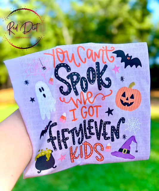 Fiftyleven Kids Halloween DTF Transfer | You Can't Spook Me Halloween Shirt Transfer | Kids Spooky Fall Transfer