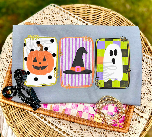 Halloween DTF Transfer, Pumpkin Witch Hat Ghost Transfer, Cute Halloween Shirt Design, Spooky Fall Heat Transfer