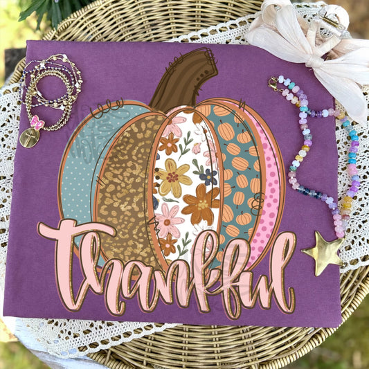 Thankful Pumpkin DTF Transfer, Fall Pumpkin Shirt Transfer, Thanksgiving DTF, Autumn Transfer, Cute Pumpkin Transfer