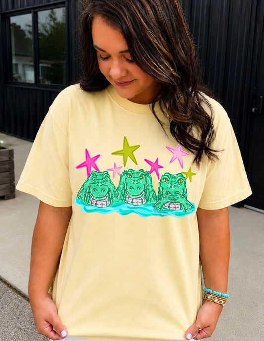 Alligator DTF Transfer | Gator Shirt Transfer | Southern DTF Transfer | Cute Alligator Design | Summer Shirt Transfer | Animal Transfer