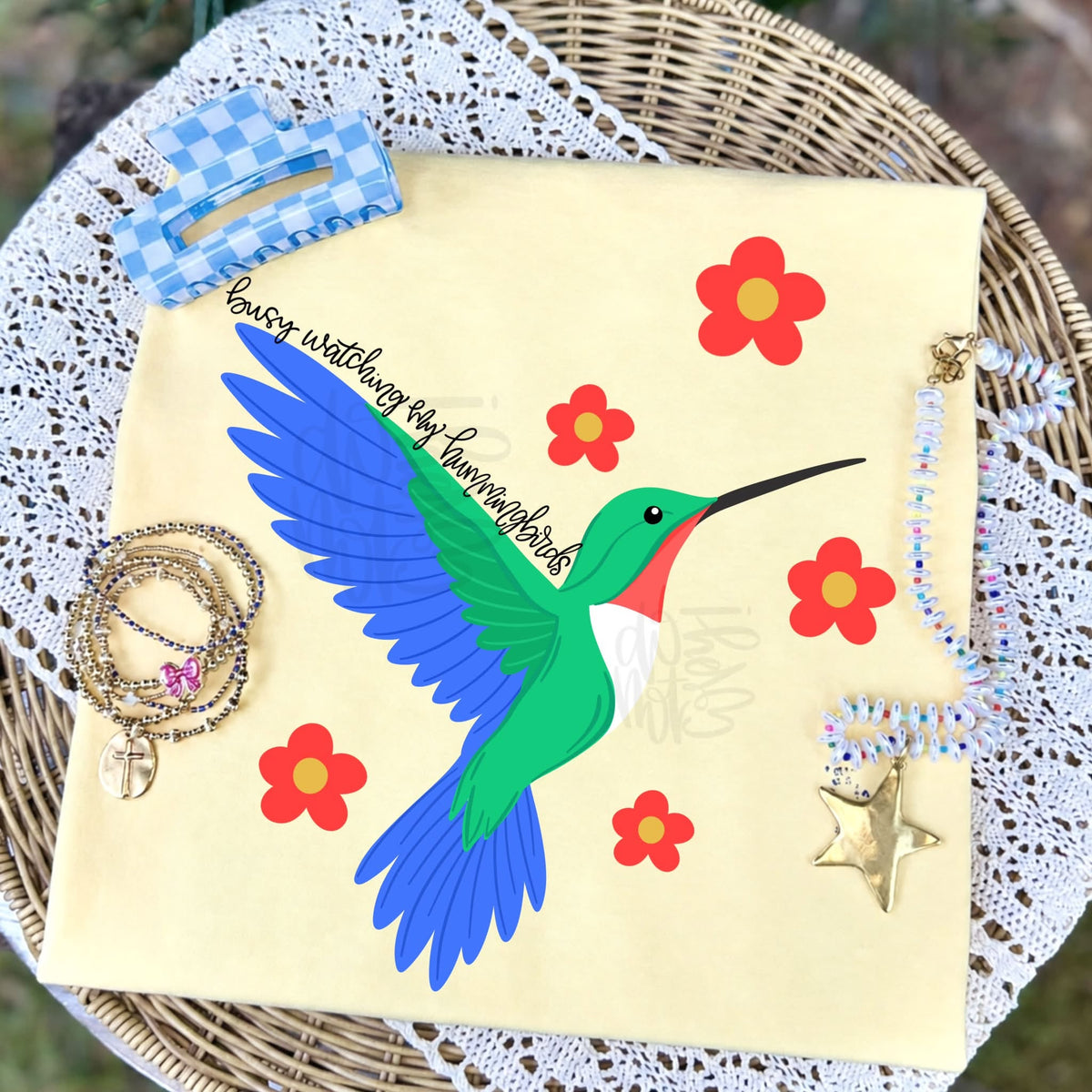 Hummingbird DTF Transfer, Hummingbird Shirt Transfer, Bird DTF, Garden Bird Transfer, Hummingbird Lover Shirt, Floral DTF