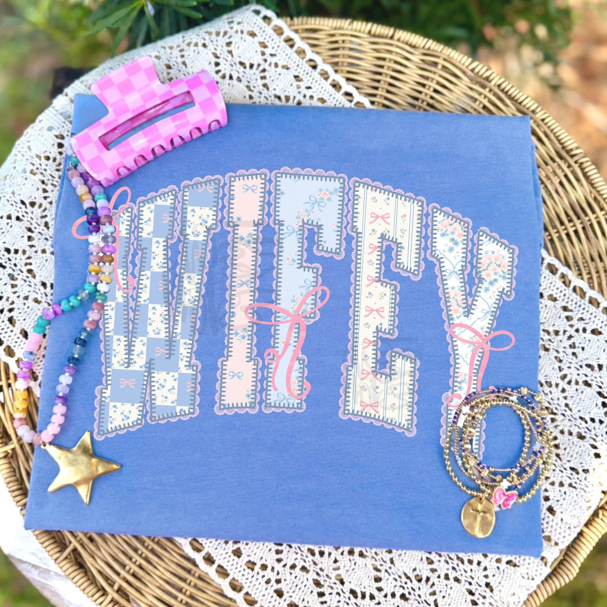Wifey DTF Transfer, Wifey Shirt Transfer, Wife Shirt DTF, Wifey Floral Transfer, Wife Gift, Cute Wifey Shirt