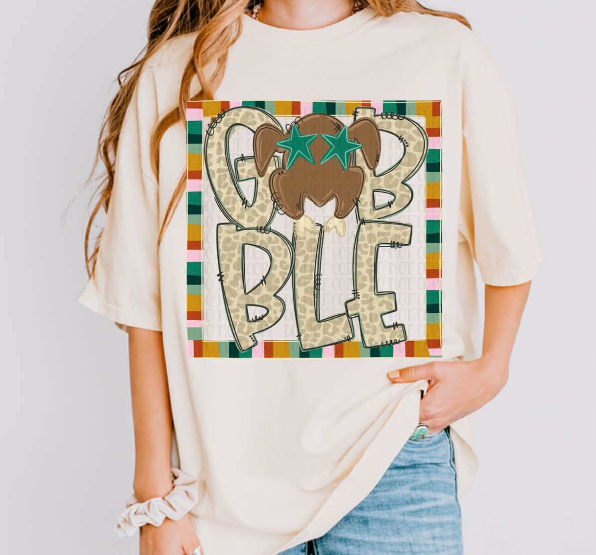 Gobble Turkey DTF Transfer, Thanksgiving Turkey Shirt Transfer, Turkey DTF, Fall Thanksgiving Shirt, Instant Peel