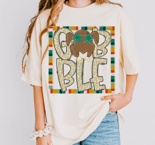 Gobble Turkey DTF Transfer, Thanksgiving Turkey Shirt Transfer, Turkey DTF, Fall Thanksgiving Shirt, Instant Peel