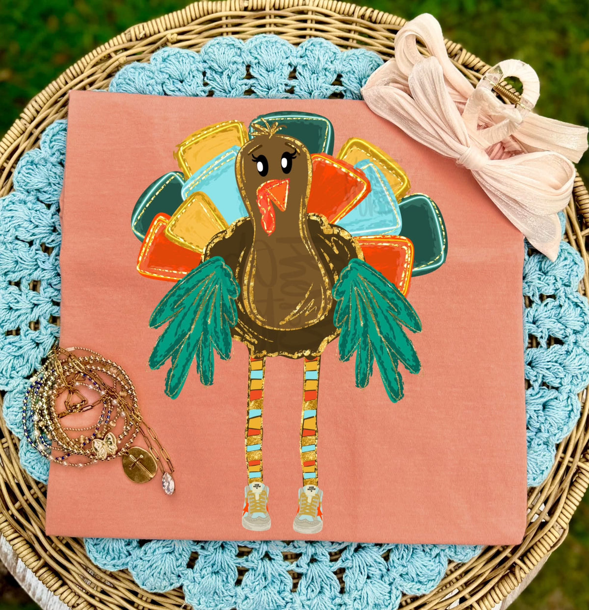 Colorful Turkey DTF Transfer, Thanksgiving Turkey Shirt Transfer, Cute Turkey DTF, Fall Turkey Transfer, Thanksgiving Shirt