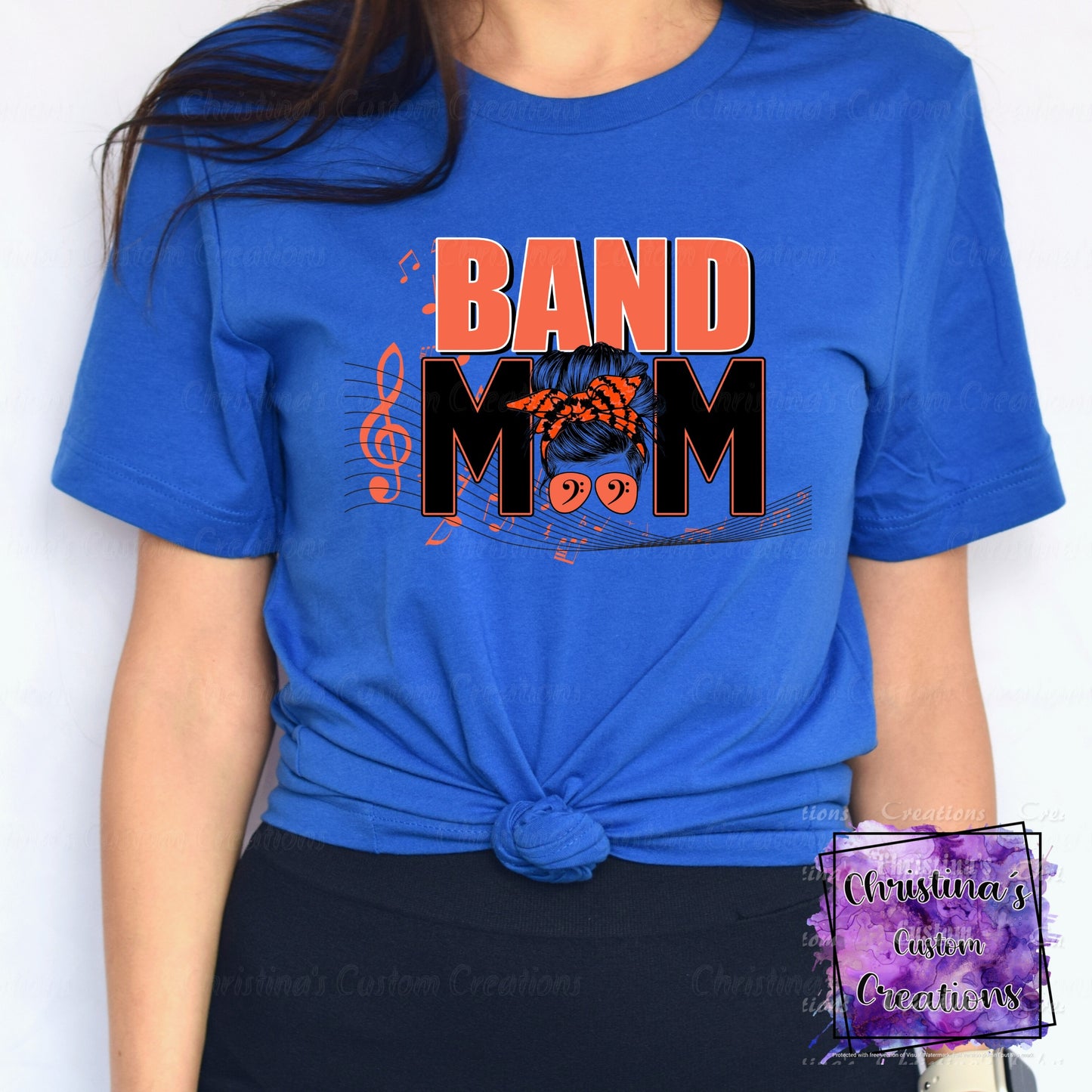 Orange Band Mom T-Shirt | Trendy School Spirit Shirt | Fast Shipping | Super Soft Shirts for Men/Women/Kid's | Bella Canvas