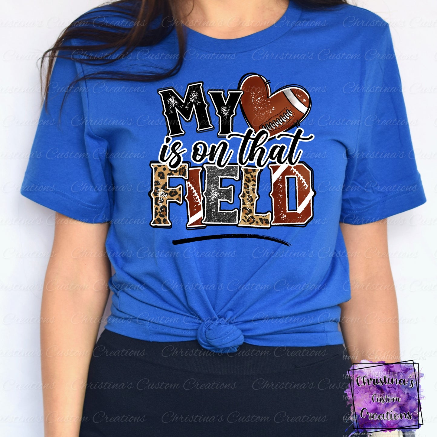 My Heart is on that Field T-Shirt | Trendy Football Shirt | Fast Shipping | Super Soft Shirts for Men/Women/Kid's | Bella Canvas