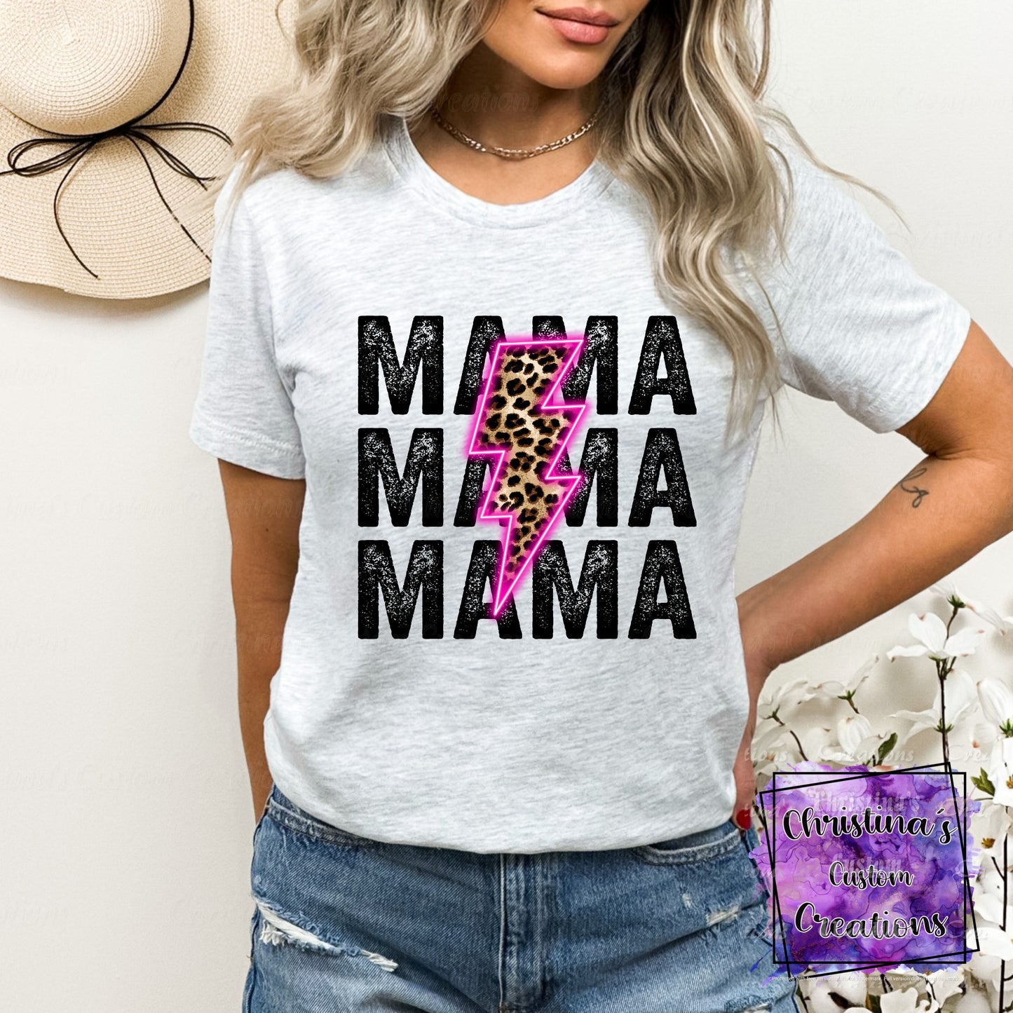 Retro Mama T-Shirt | Lightening Bolt Mama Shirt | Fast Shipping | Super Soft Shirts for Women | Gift for Mom