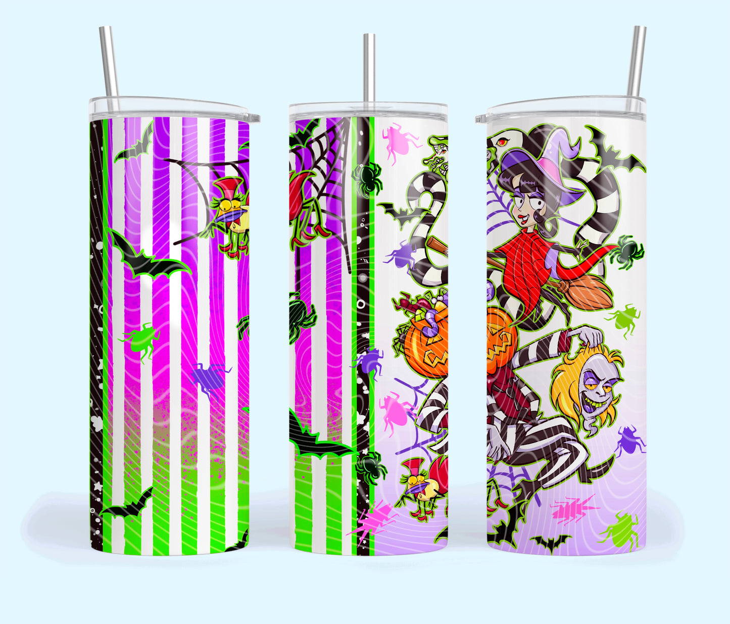 Afterlife of the Party Insulated Tumbler with Plastic Lid and Sealed Reusable Straw | Trendy Halloween Cup | Hot/Cold Tumbler