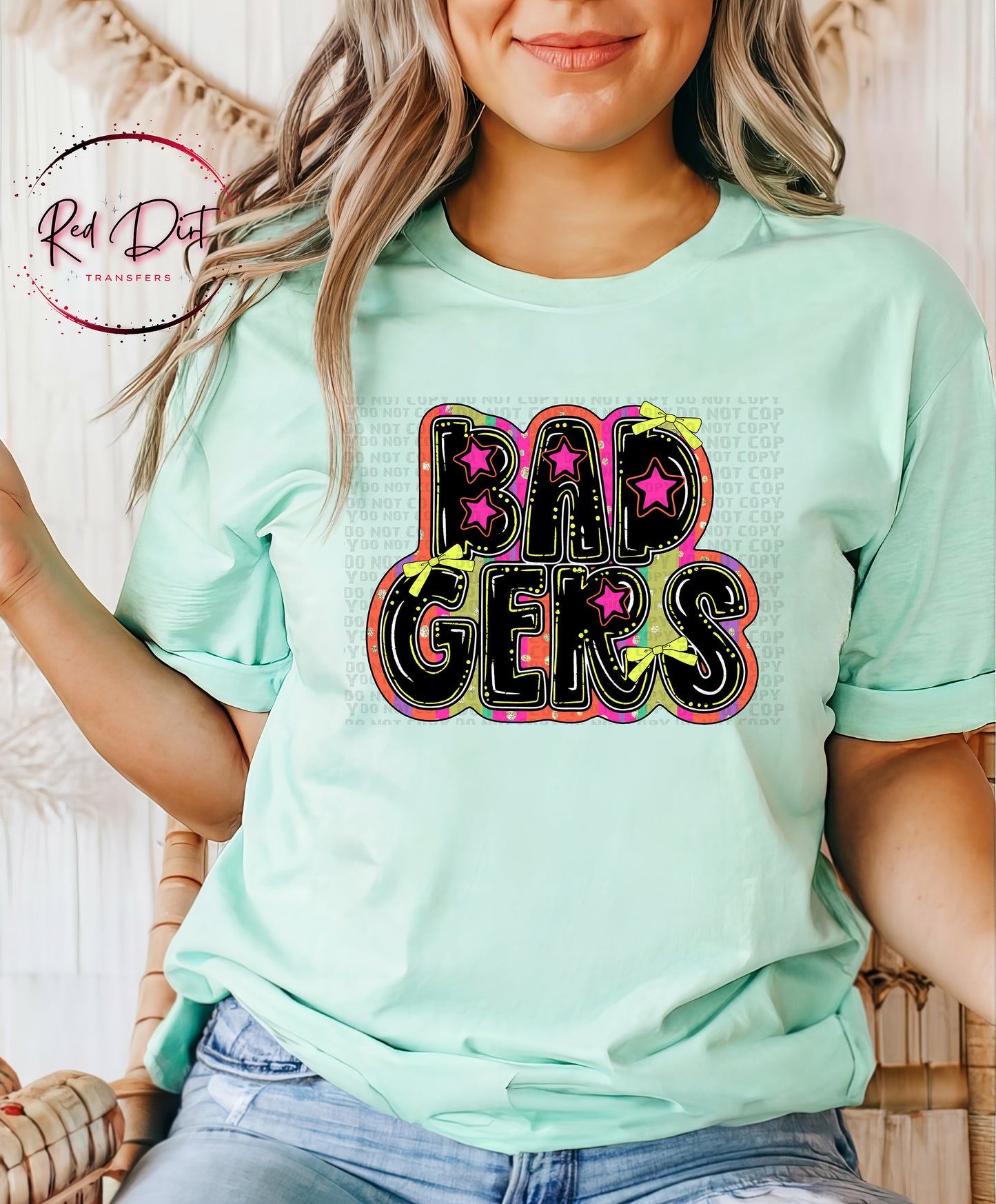 Retro Badgers Mascot T-Shirt | School Spirit Game Day Tee | Colorful School Pride Shirt