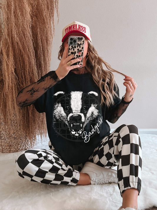 Aggressive Badger DTF Transfer, Mascot DTF Transfer, School Spirit Transfer, Sports Team Mascot Transfer, Ready To Press Transfer, Team Spirit Design