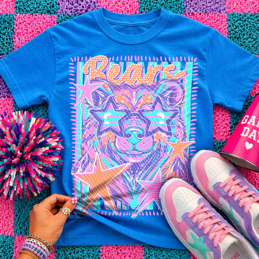 Bears Mascot DTF Transfer | School Spirit Shirt Transfer | Retro Mascot Design | Game Day Tee | Colorful Team Print
