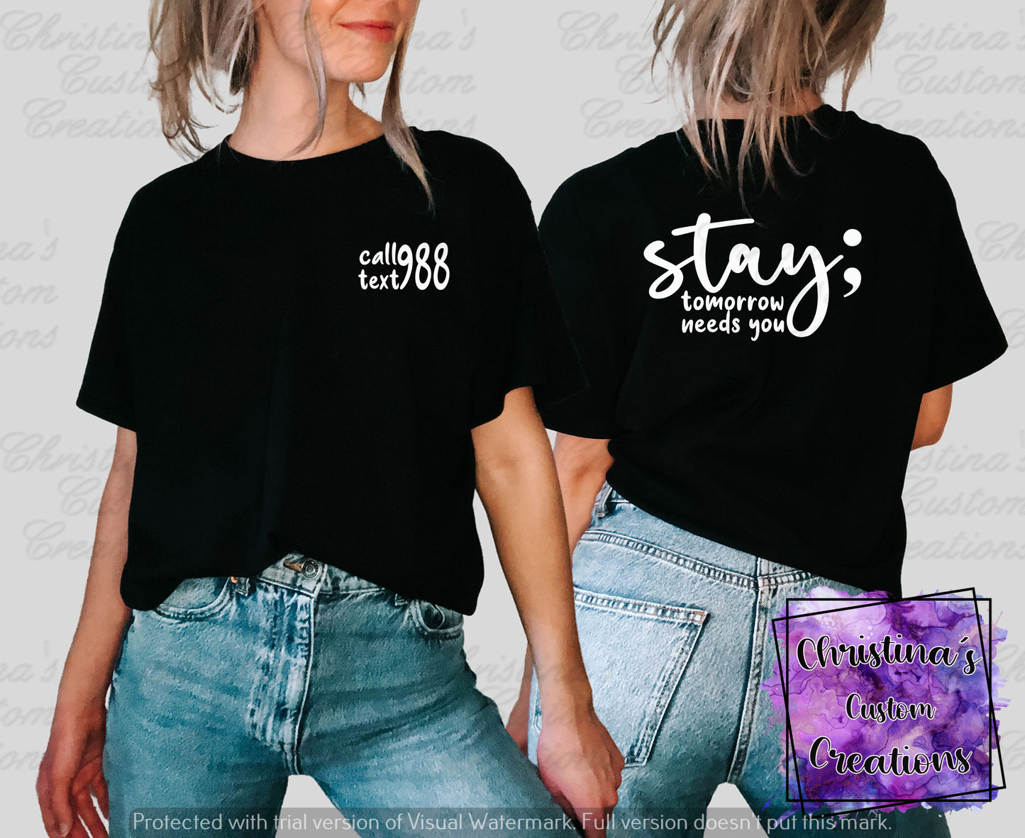 988 Stay T-Shirt | Suicide Awareness Shirt | Stay The World Needs You In It T-Shirt | Fast Shipping | Super Soft Shirts for Men/Women