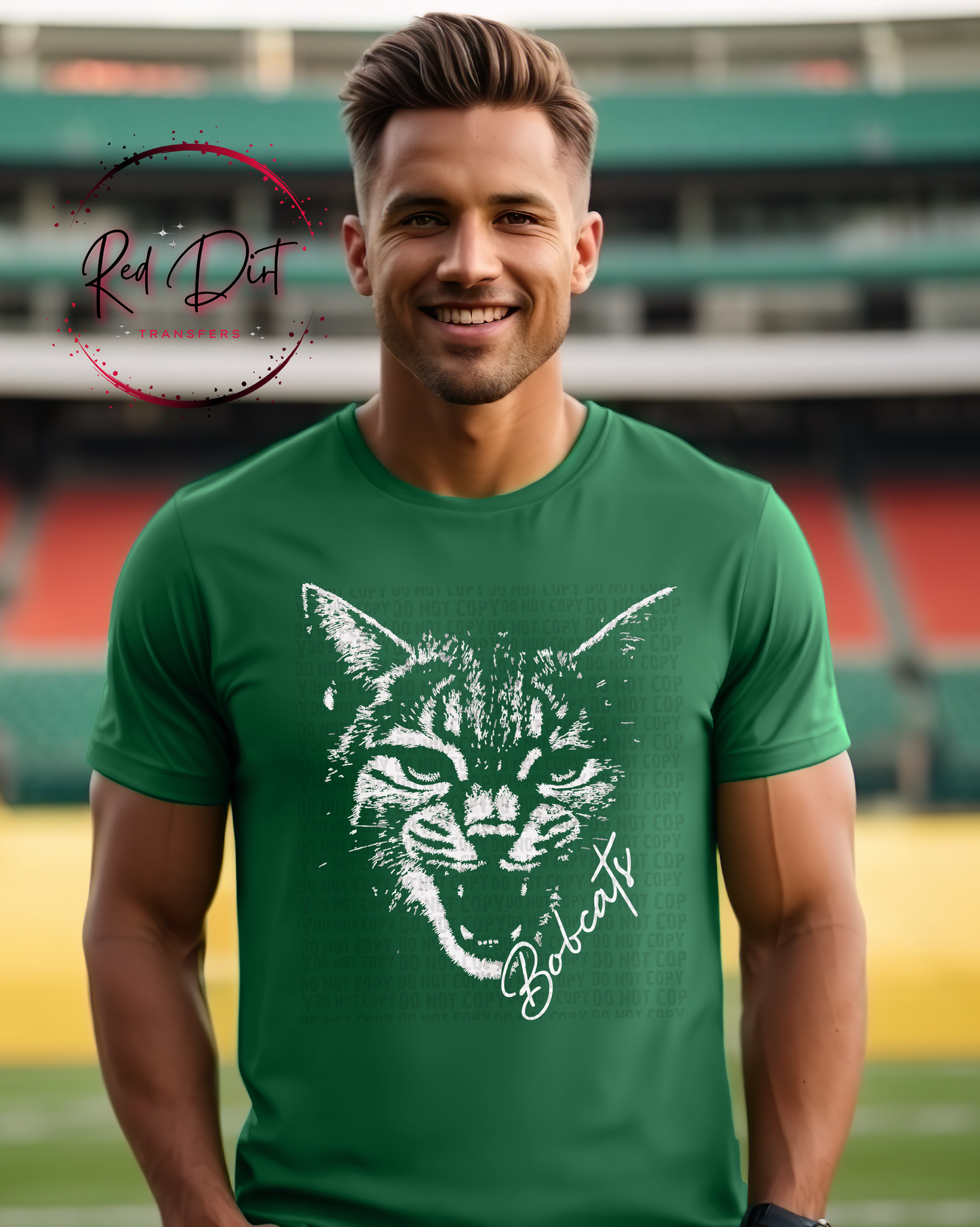 Aggressive Bobcat Mascot DTF Transfer, School Spirit Mascot Transfer, Sports Team Bobcat Design, Ready To Press Mascot Transfer