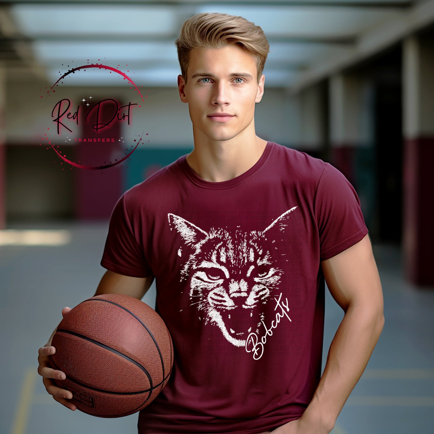 Aggressive Bobcat Mascot DTF Transfer, School Spirit Mascot Transfer, Sports Team Bobcat Design, Ready To Press Mascot Transfer
