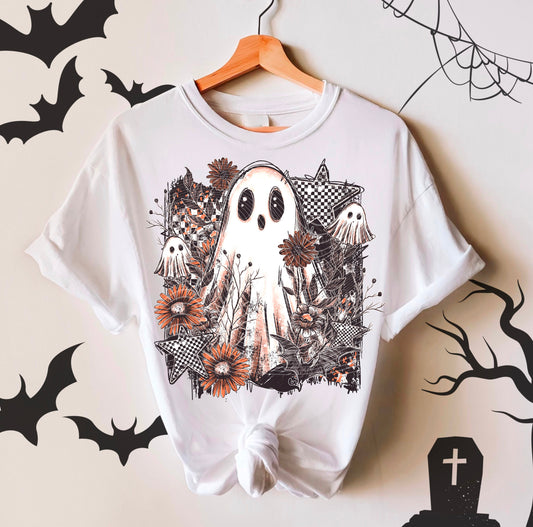 Boo Floral T-Shirt | Trendy Halloween Shirt | Fast Shipping | Super Soft Shirts for Men/Women/Kid's