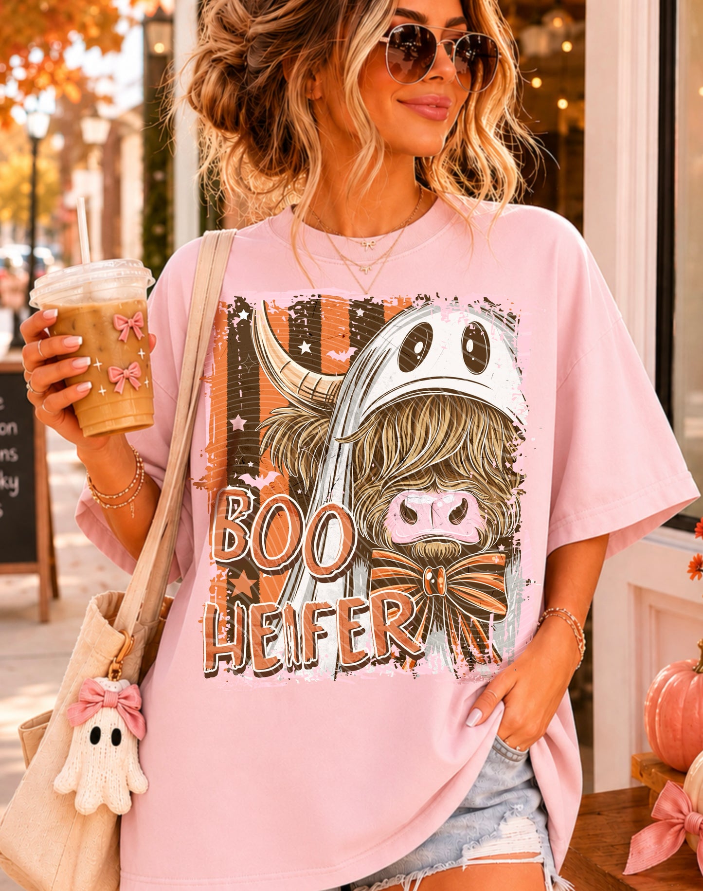Boo Heifer DTF Transfer, Highland Cow Halloween Transfer, Cow Halloween Shirt Transfer, Spooky Fall DTF, Halloween Cow Shirt