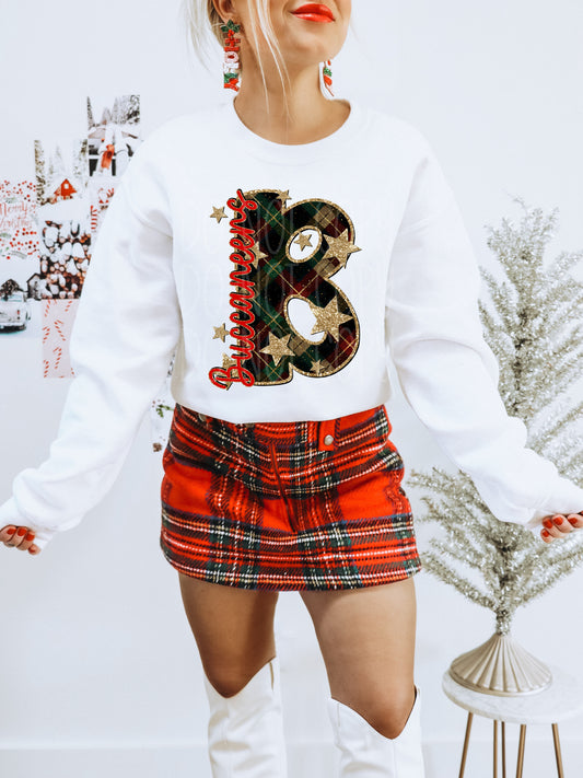 Buccaneers Christmas Plaid Mascot DTF Transfer | Trendy School Spirit DTF Transfer | High Quality Image Transfers | Ready to Press | Instant Peel