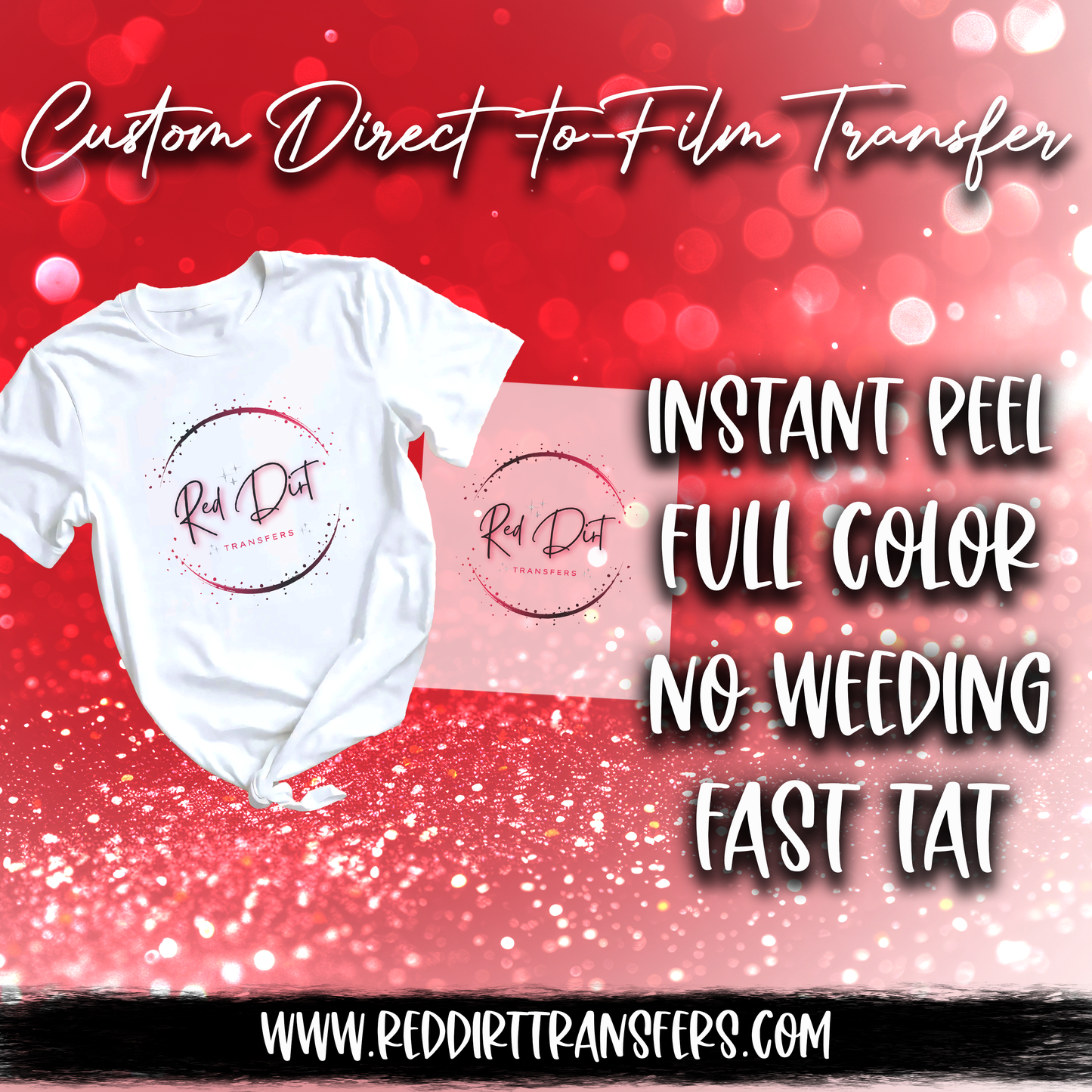 Custom Direct to Film (DTF) Transfer | Single Image Upload | Instant Peel | Ready to Press | High Quality DTF Transfers | Fast Shipping