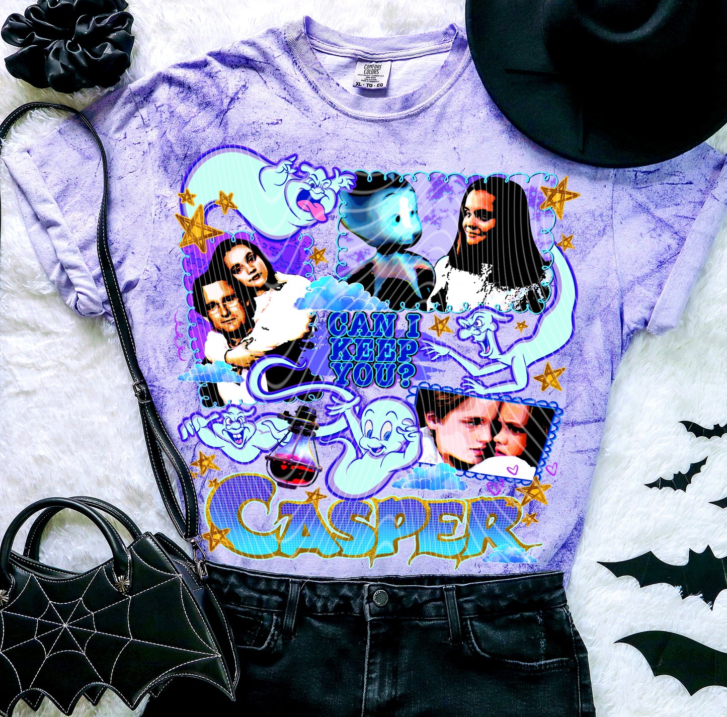 Friendly Ghost DTF Transfer | Trendy Halloween DTF Transfer | High Quality Image Transfers | Ready to Press | Instant Peel