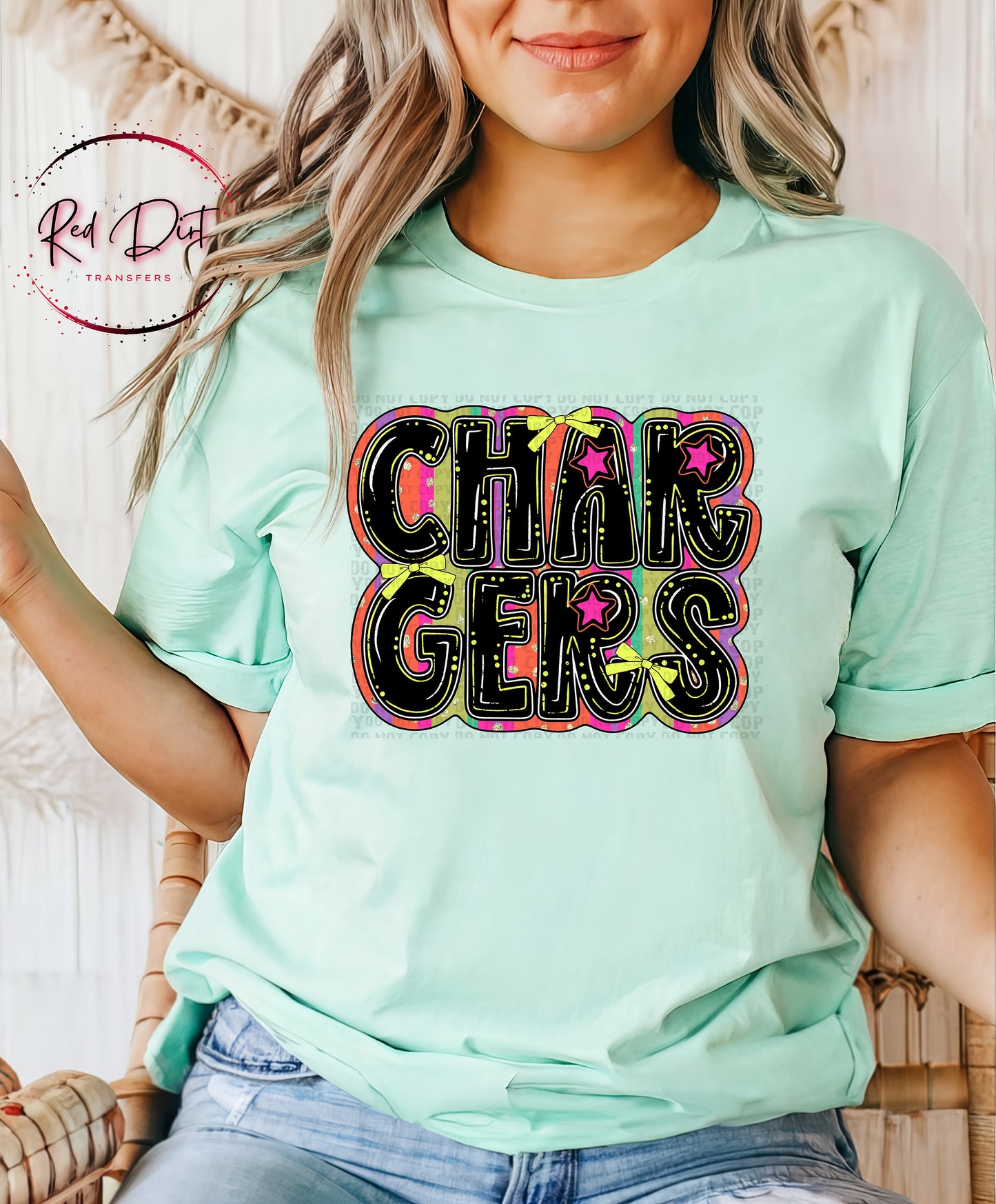 Chargers DTF Transfer, Retro Mascot Heat Transfer, School Spirit Transfer, Team Mascot Iron On Transfer, DIY Shirt Transfer