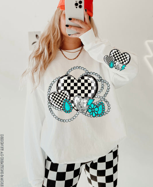 Checkered Conches DTF Transfer  | Trendy DTF Transfer | High Quality Image Transfers | Ready to Press | Fast Shipping