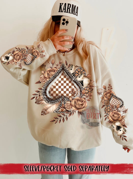 Checker Spades DTF Transfer | Trendy Western DTF Transfer | Ready to Press | High Quality DTF Transfers | Fast Shipping