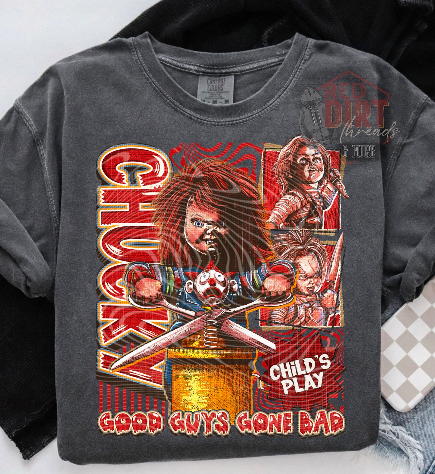 Vintage Good Guy Red DTF Transfer | Trendy Horror Movies DTF Transfer | High Quality Image Transfers | Ready to Press | Fast Shipping