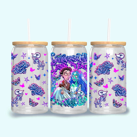 Loving You is Like Loving the Dead UV DTF Libbey Transfer | Trendy Halloween Libbey Wrap | Ready to Transfer | High Quality | Waterproof UV Transfer