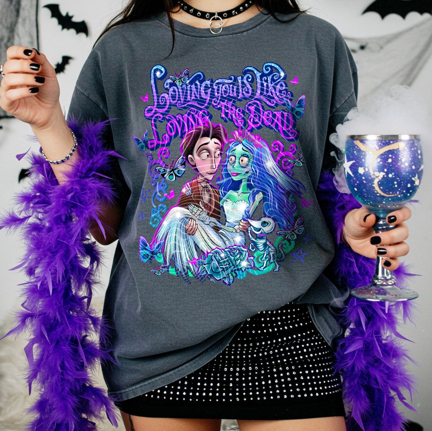 Loving You Is Like Loving The Dead DTF Transfer | Trendy Halloween DTF Transfer | High Quality Image Transfers | Ready to Press | Instant Peel