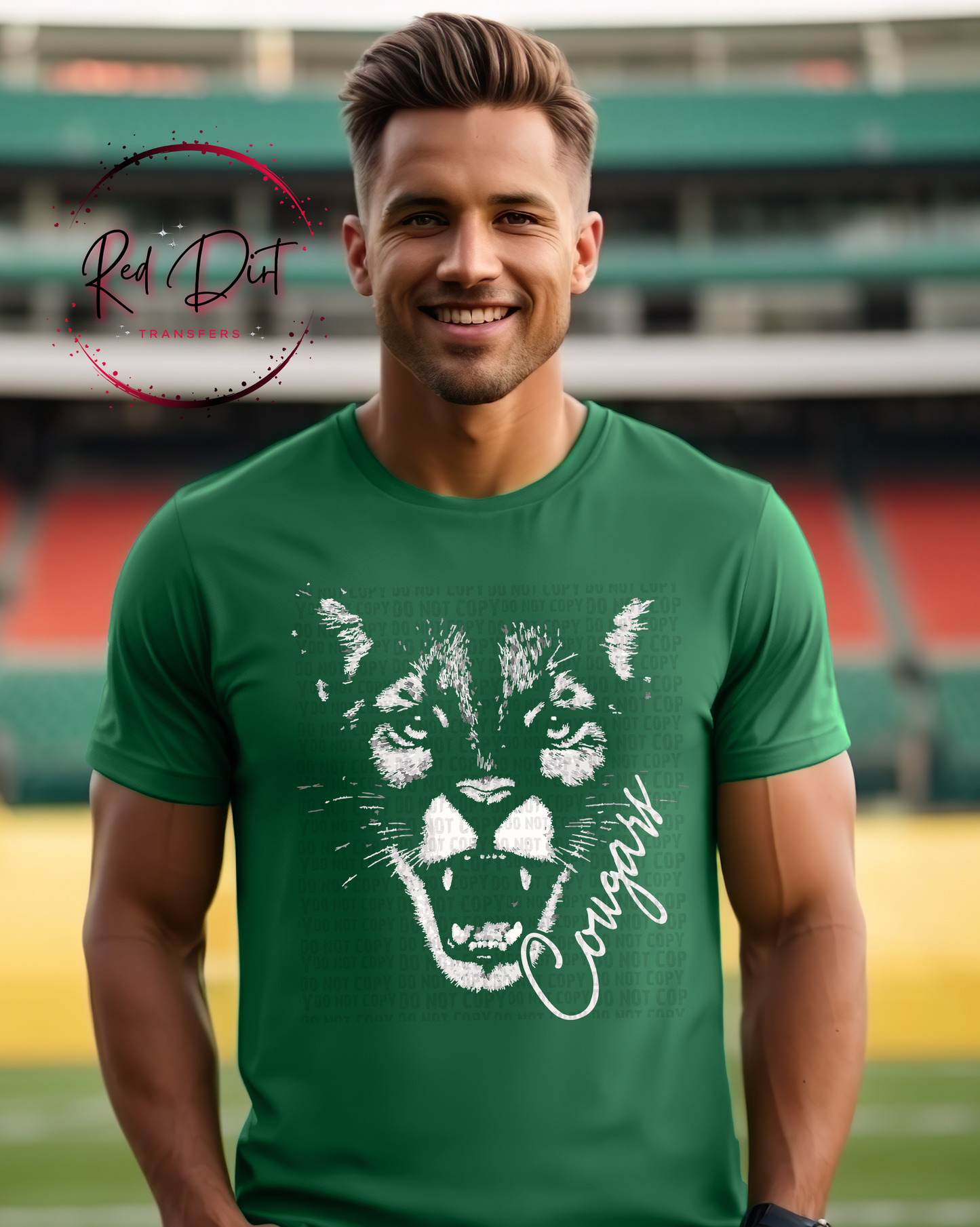 Aggressive Cougar Mascot DTF Transfer, School Spirit Mascot Transfer, Sports Team Cougar Design, Ready To Press Mascot Transfer