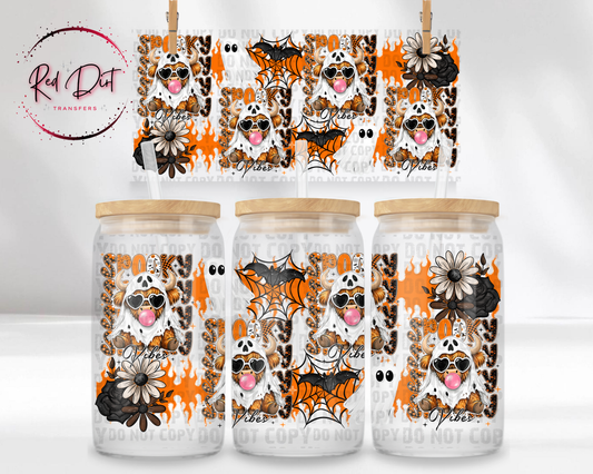 Spooky Cow UV DTF Libbey Transfer | Trendy Halloween Libbey Wrap | Ready to Transfer | High Quality | Waterproof UV Transfer (Copy)