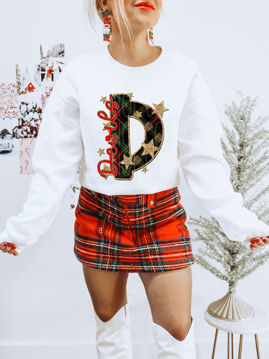 Devils Christmas Plaid Mascot DTF Transfer | Trendy School Spirit DTF Transfer | High Quality Image Transfers | Ready to Press | Instant Peel