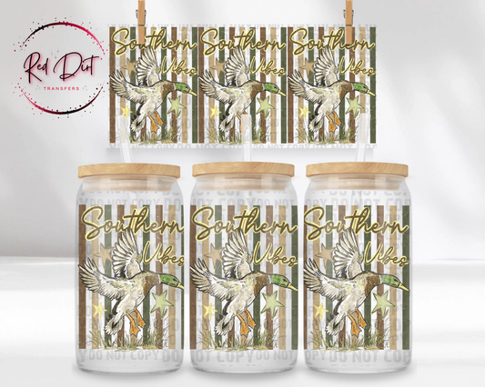 Southern Vibes Duck UV DTF Transfer | Mallard Duck Tumbler Wrap | Southern Cup Transfer | Duck Hunting Drinkware | Country Cup
