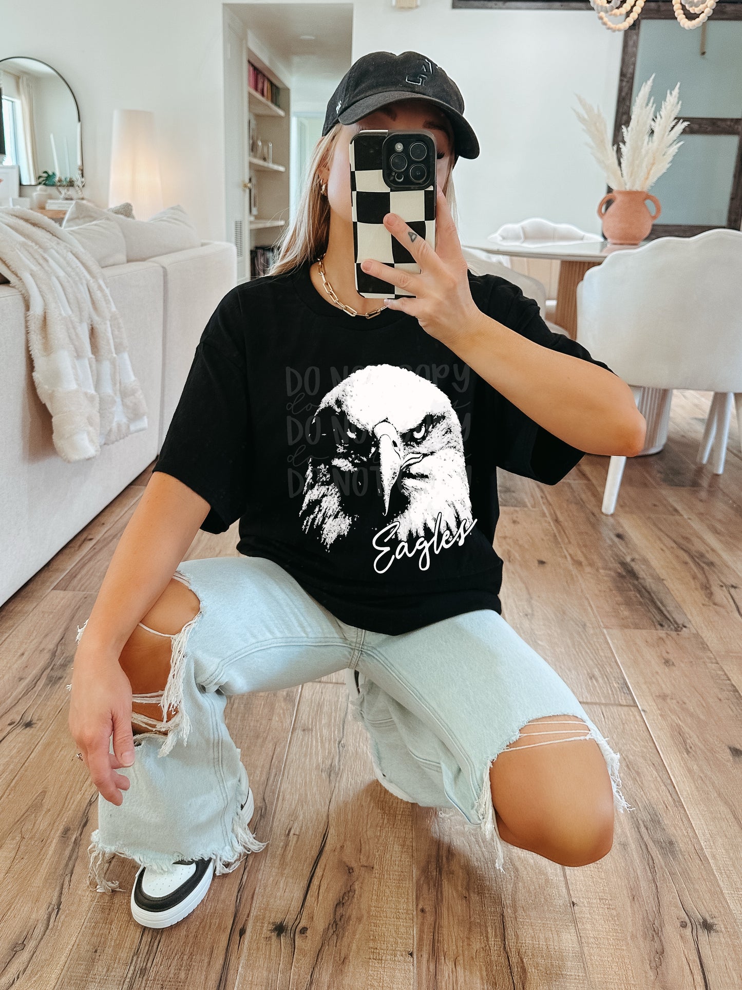 Aggressive Eagle Mascot DTF Transfer, School Spirit Mascot Transfer, Sports Team Eagle Design, Ready To Press Mascot Transfer