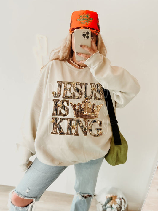 Jesus is King DTF Transfer | Trendy Religious DTF Transfer | High Quality Image Transfers | Ready to Press | Instant Peel