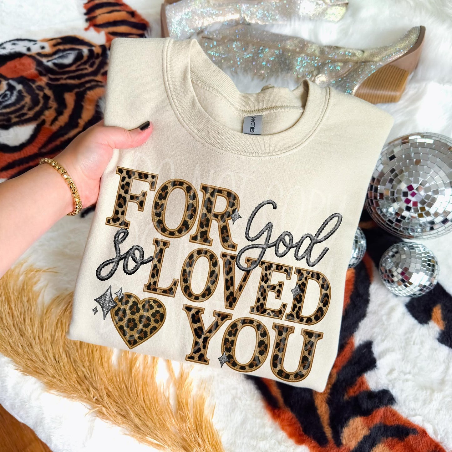 For God So Loved You DTF Transfer | Trendy Religious DTF Transfer | High Quality Image Transfers | Ready to Press | Instant Peel