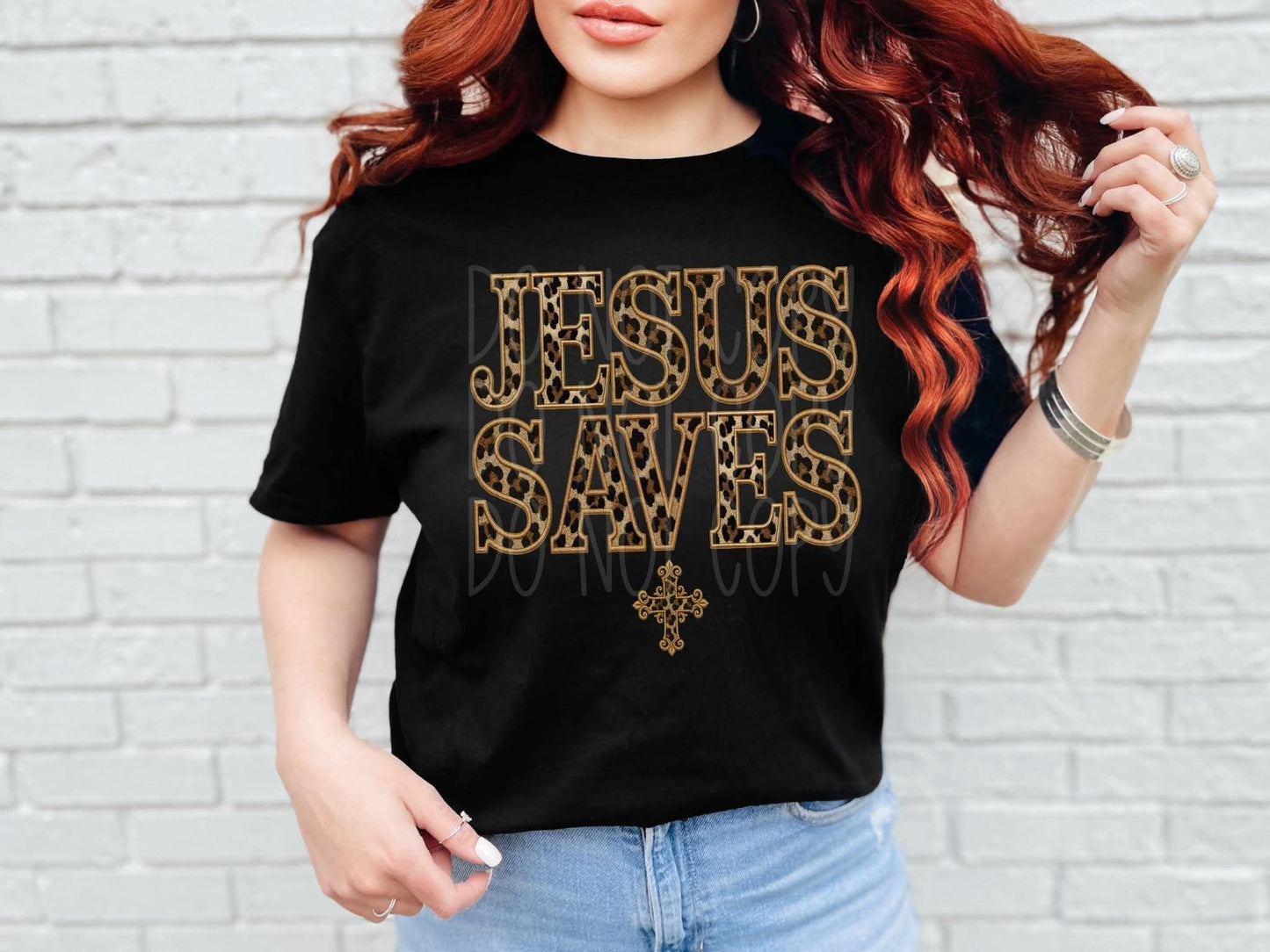 Jesus Saves DTF Transfer | Trendy Religious DTF Transfer | High Quality Image Transfers | Ready to Press | Instant Peel