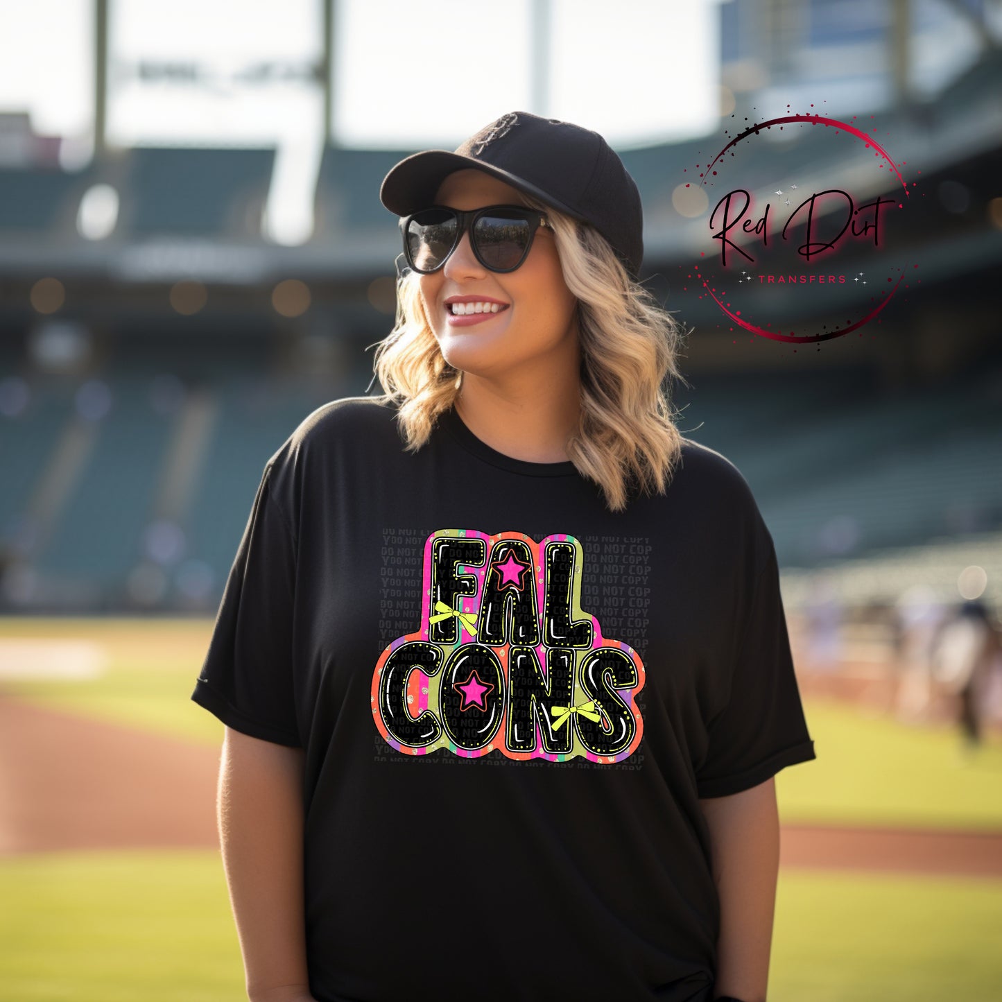 Retro Falcons Mascot T-Shirt | School Spirit Game Day Tee | Colorful School Pride Shirt