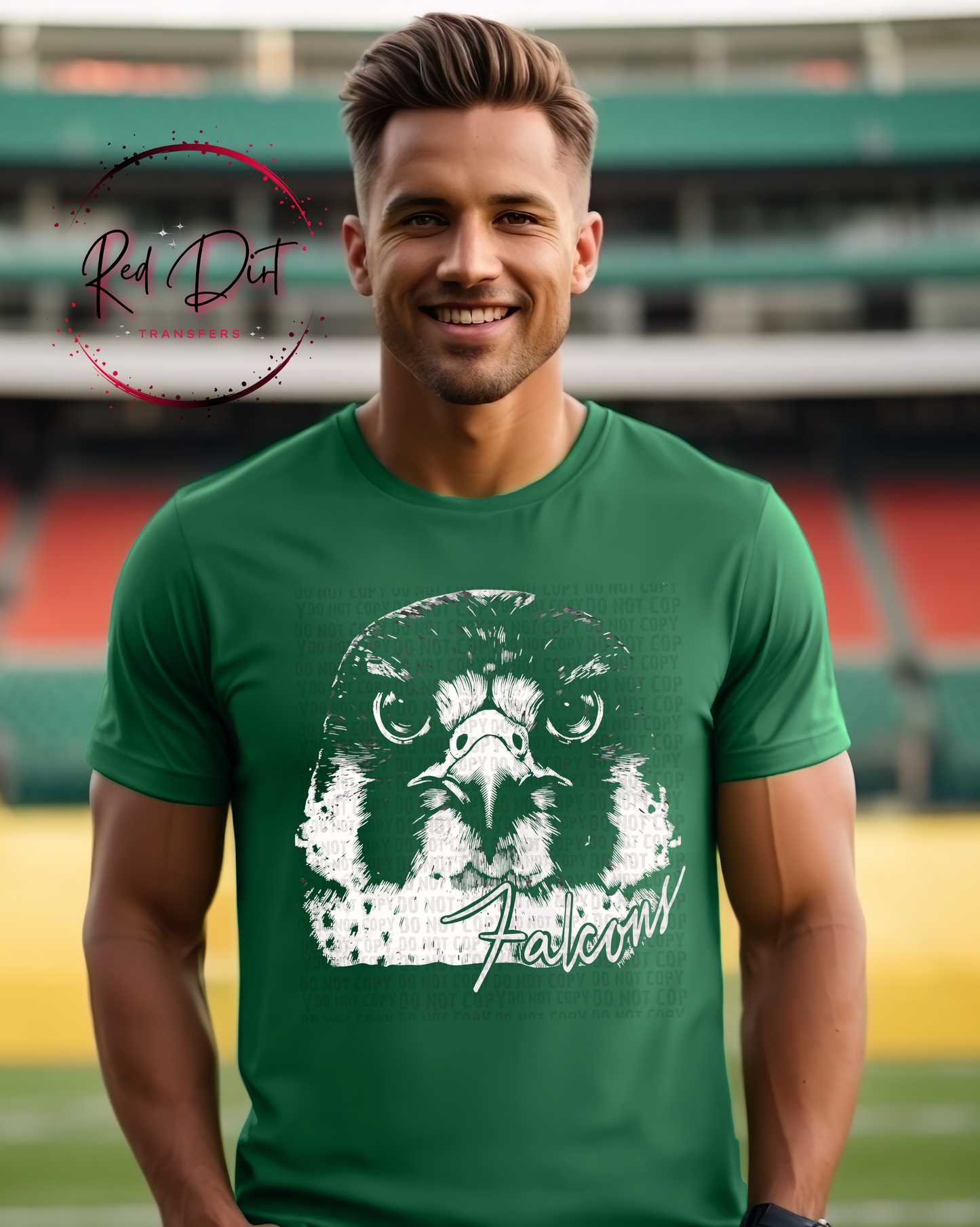 Aggressive Falcon Mascot DTF Transfer, School Spirit Mascot Transfer, Sports Team Falcon Design, Ready To Press Mascot Transfer