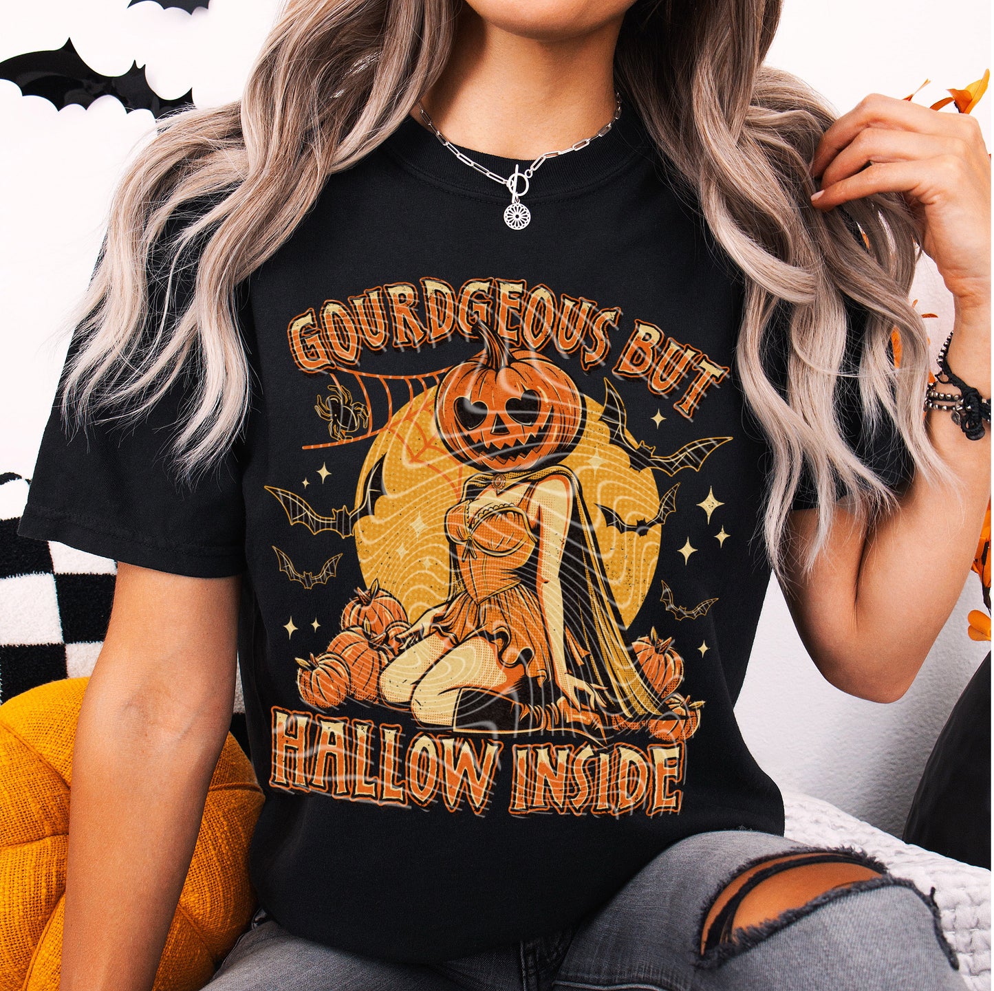 Gourdgeous But Hallow Inside T-Shirt | Trendy Halloween Shirt | Fast Shipping | Super Soft Shirts for Men/Women/Kid's