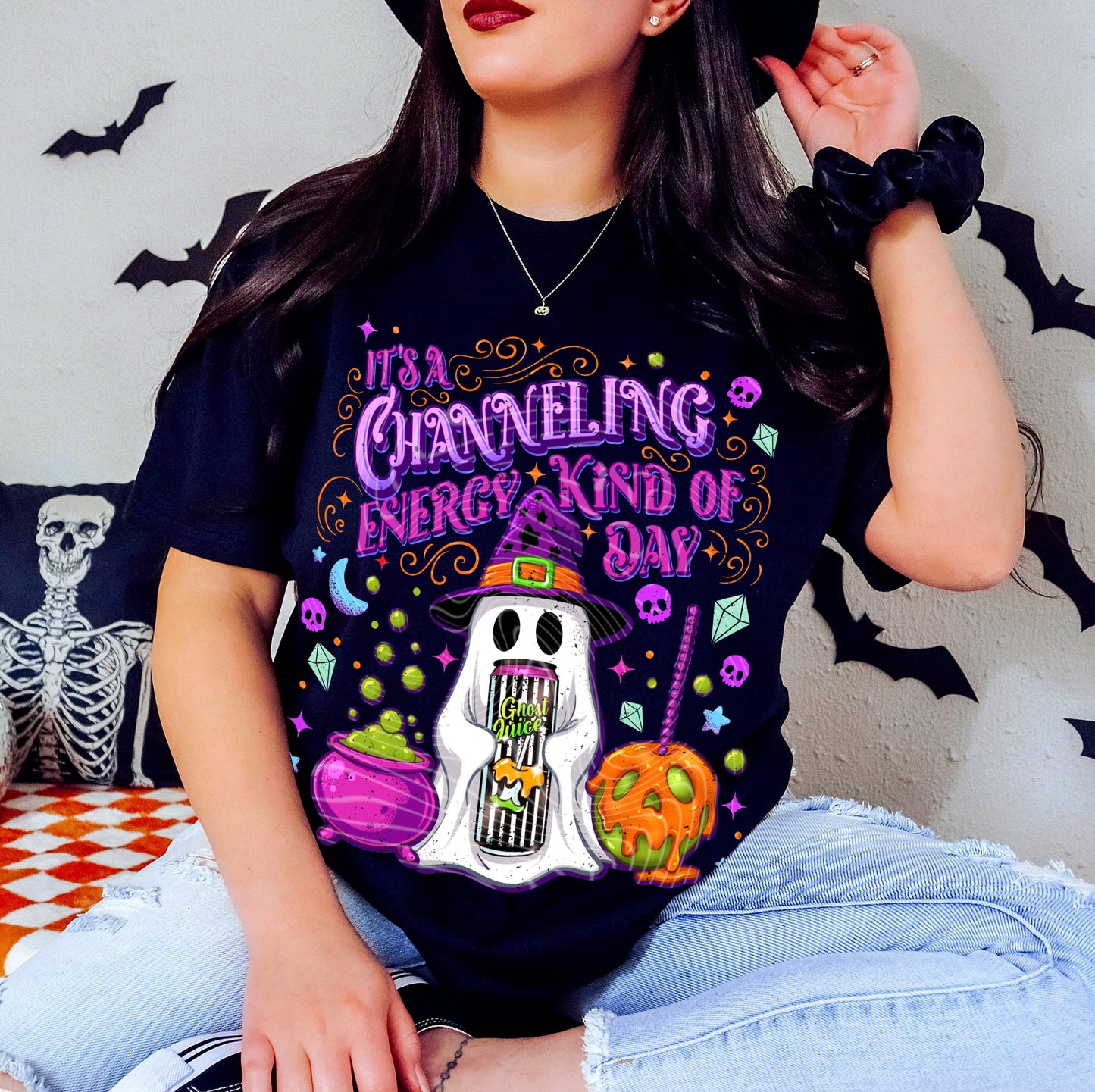 It's a Channeling Energy Kinda Day T-Shirt | Trendy Halloween Shirt | Fast Shipping | Super Soft Shirts for Men/Women/Kid's
