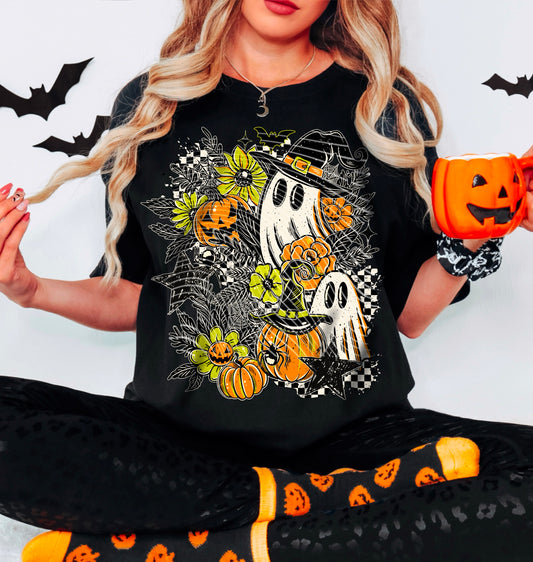 Floral Ghostie 2 T-Shirt | Trendy Halloween Shirt | Fast Shipping | Super Soft Shirts for Men/Women/Kid's