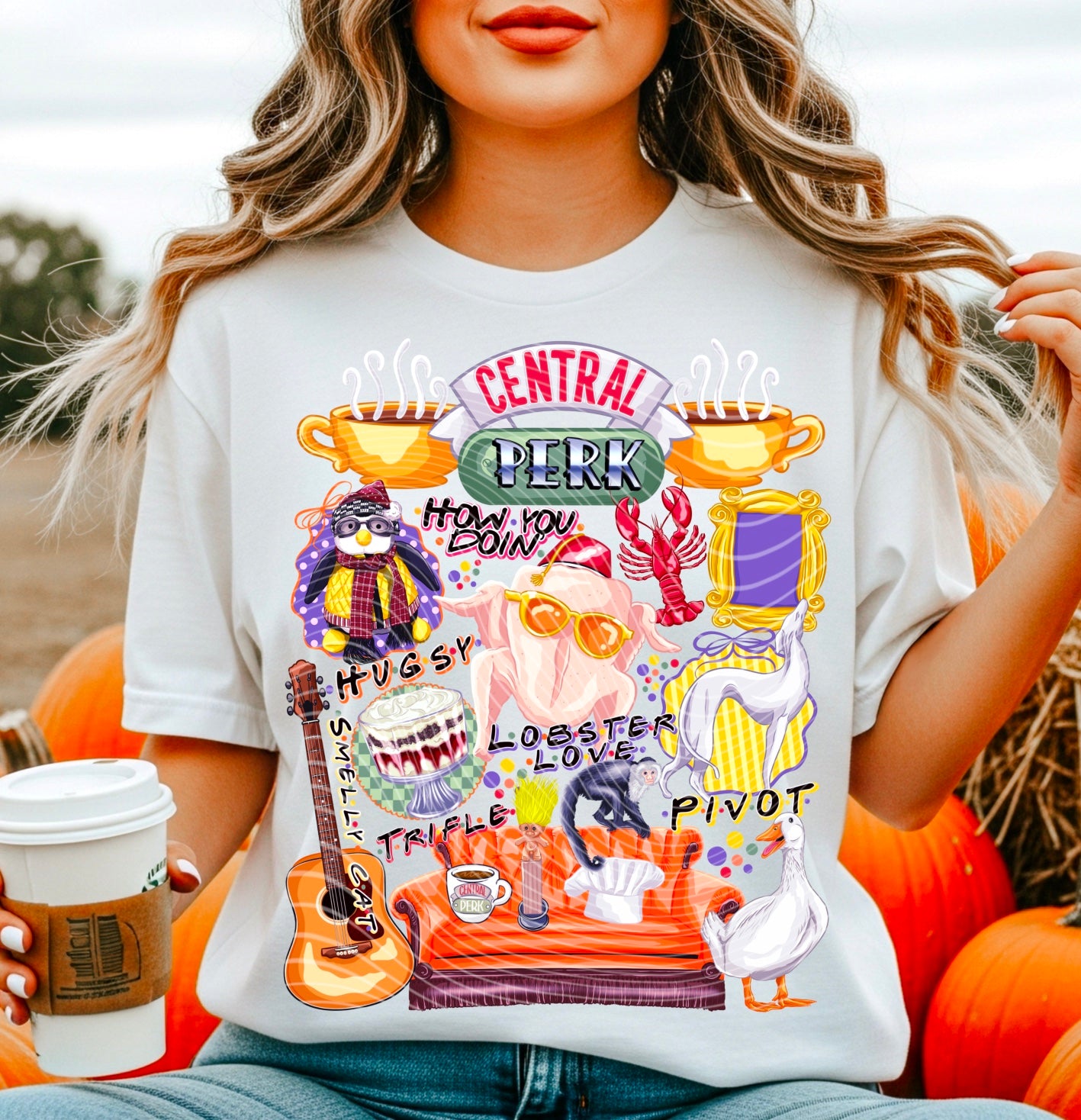 Central Perks DTF Transfer | Trendy Sitcom DTF Transfer | High Quality Image Transfers | Ready to Press | Instant Peel