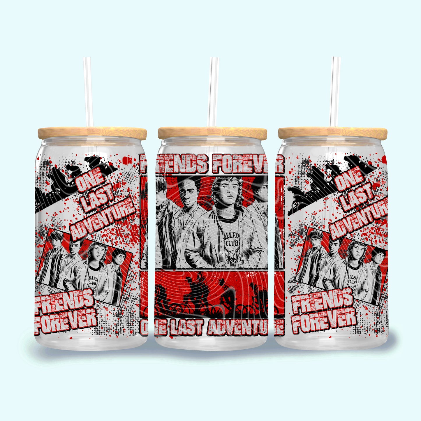Friends Forever UV DTF Libbey Transfer | Trendy Movie Libbey Wrap | Ready to Transfer | High Quality | Waterproof UV Transfer