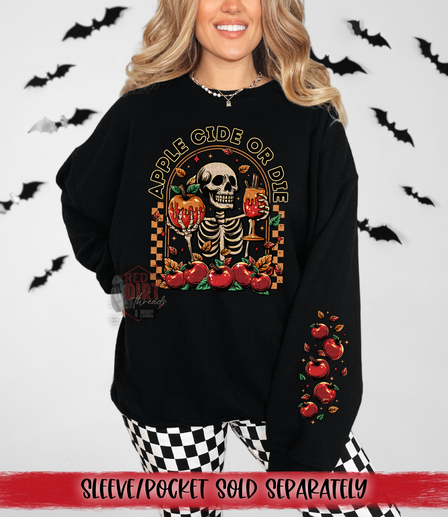 Apple Cide or Die DTF Transfer | Trendy Halloween DTF Transfer | Ready to Press | High Quality DTF Transfers | Fast Shipping
