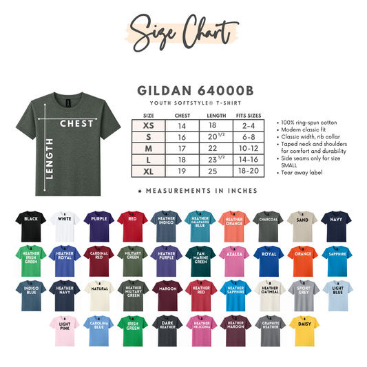 Gildan Softstyle Youth Blank T-Shirt