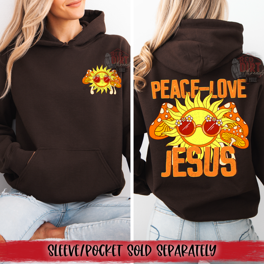Peace Love Jesus DTF Transfer | Trendy Religious DTF Transfer | High Quality Image Transfers | Ready to Press | Fast Shipping