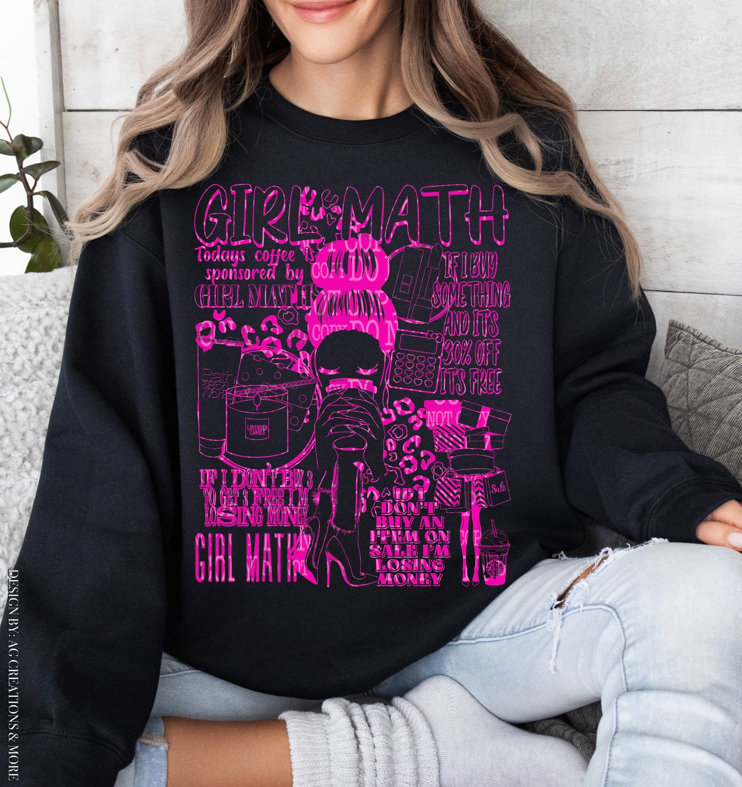 Single Color Girl Math Era DTF Transfer | If I Pay Cash It's Basically Free | Ready to Press | High Quality DTF Transfers | Fast Shipping