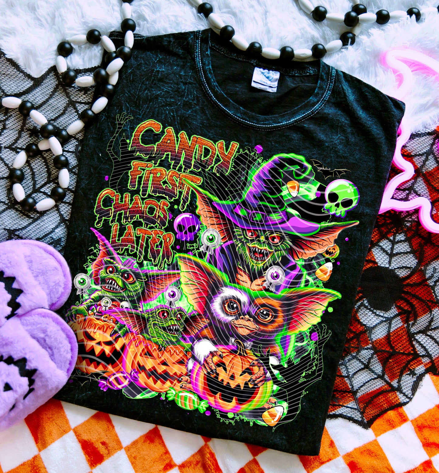 Candy First Chaos Later DTF Transfer | Trendy Halloween DTF Transfer | High Quality Image Transfers | Ready to Press | Instant Peel